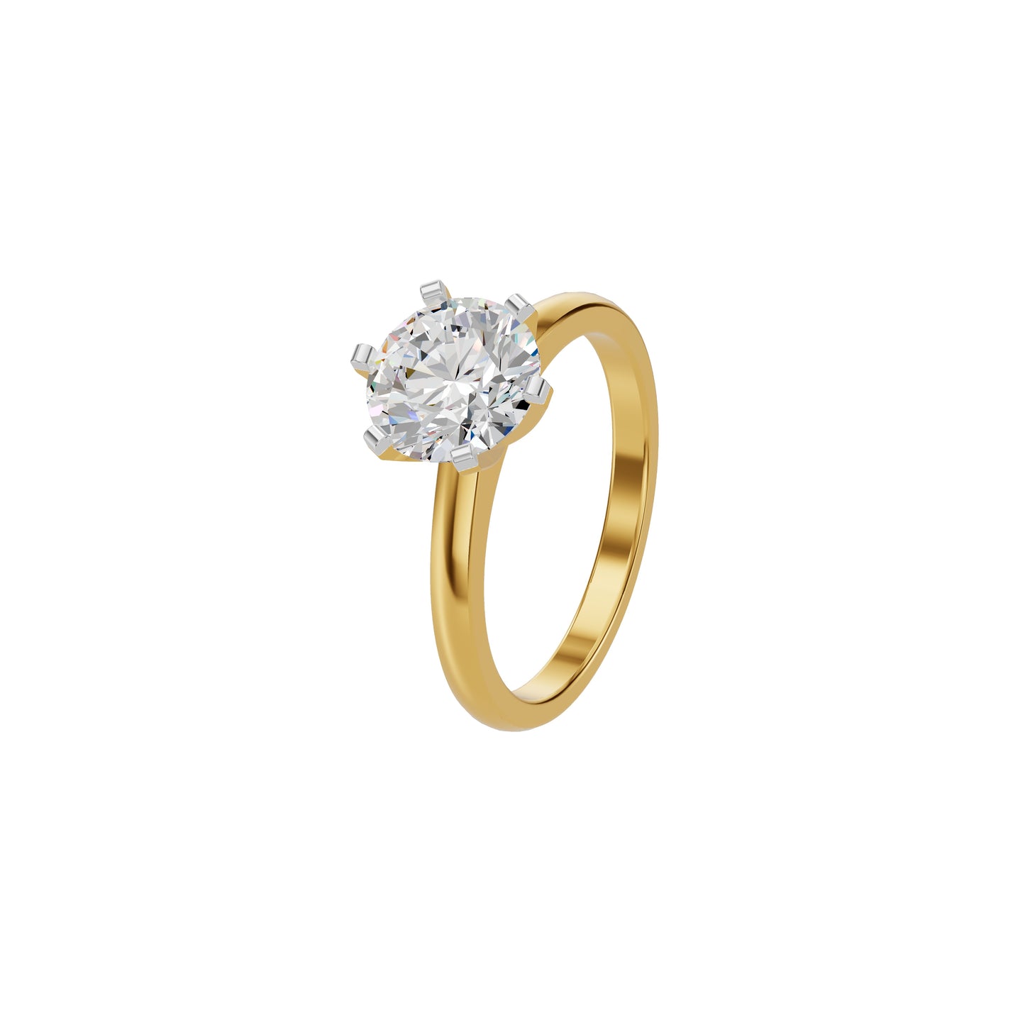 Contemporary Swirl Diamond Ring 18 KT / Yellow Gold / 18
