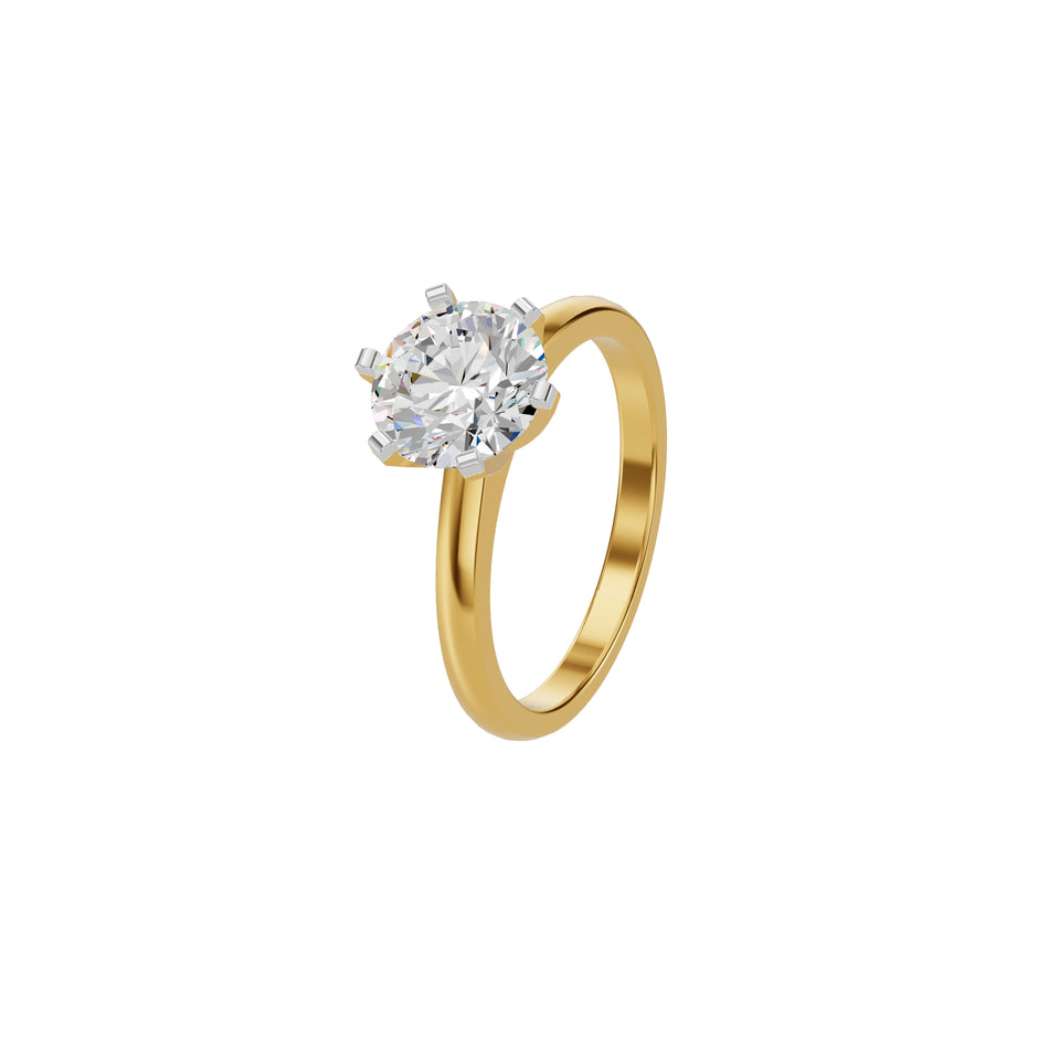 Contemporary Swirl Diamond Ring 18 KT / Yellow Gold / 18