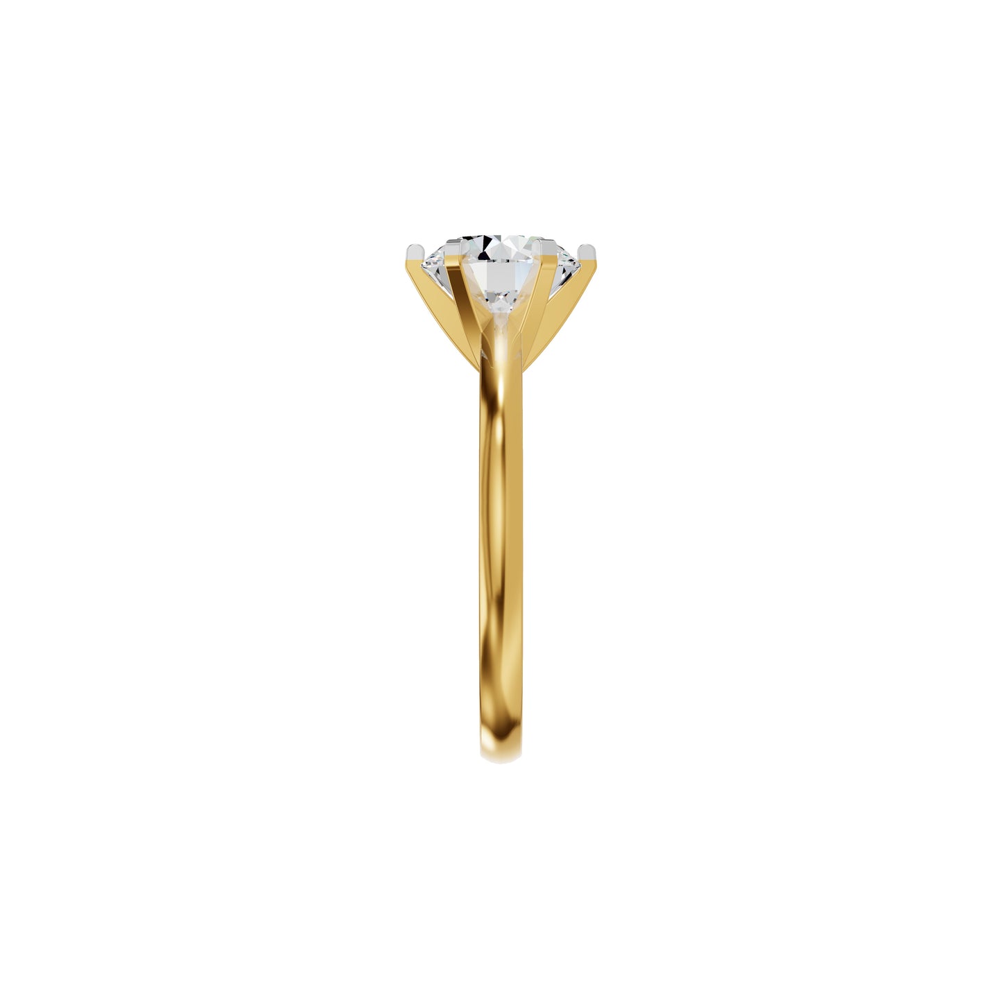 Contemporary Swirl Diamond Ring 18 KT / Yellow Gold / 18