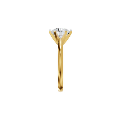 Contemporary Swirl Diamond Ring 18 KT / Yellow Gold / 18