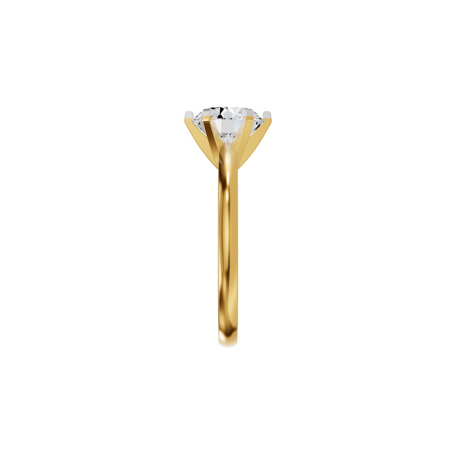 Contemporary Swirl Diamond Ring 18 KT / Yellow Gold / 18