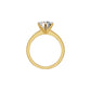 Contemporary Swirl Diamond Ring 18 KT / Yellow Gold / 18
