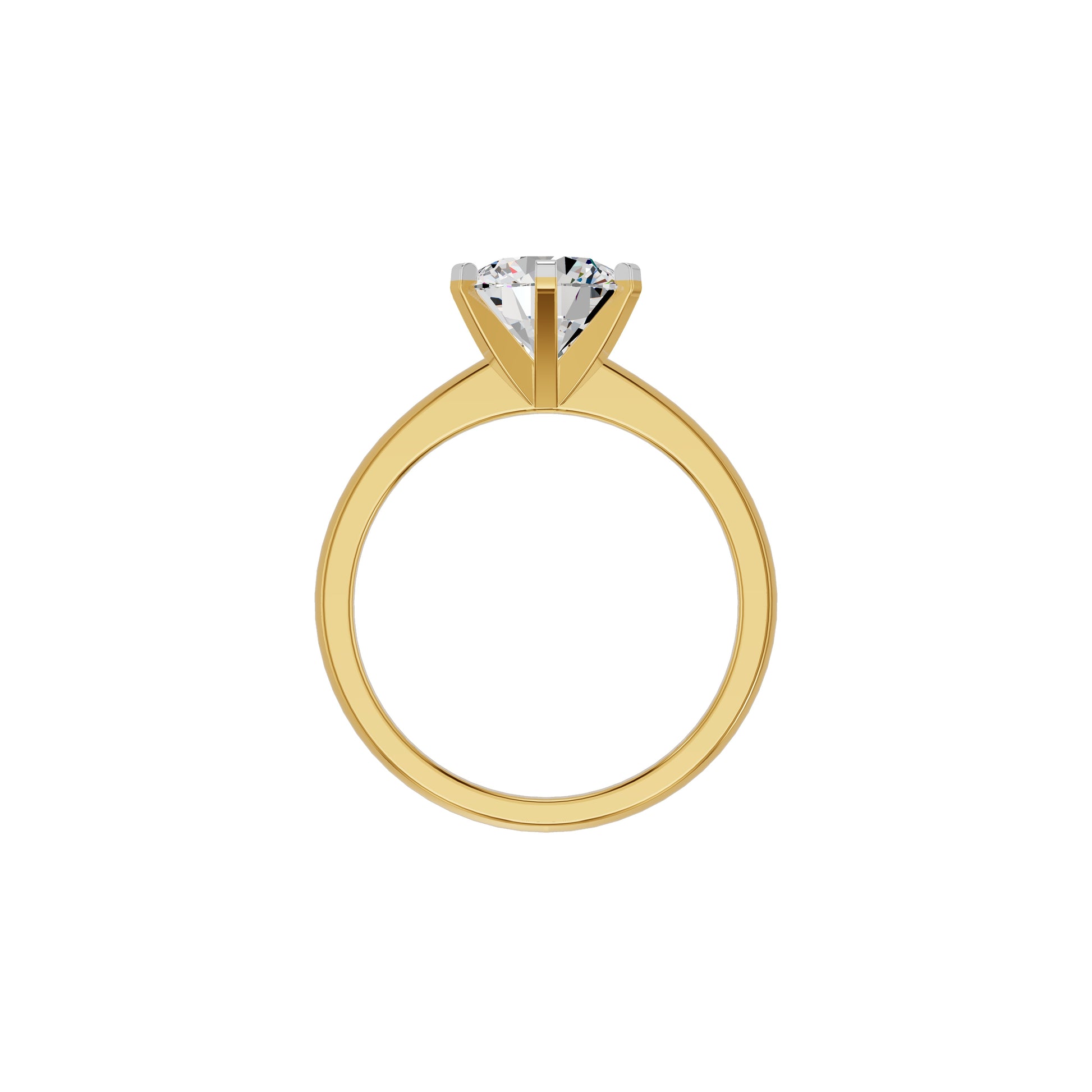 Contemporary Swirl Diamond Ring 18 KT / Yellow Gold / 18