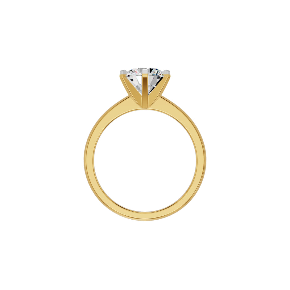 Contemporary Swirl Diamond Ring 18 KT / Yellow Gold / 18