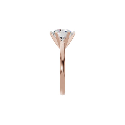 Radiant Allure Diamond Ring 18 KT / Rose Gold / 18