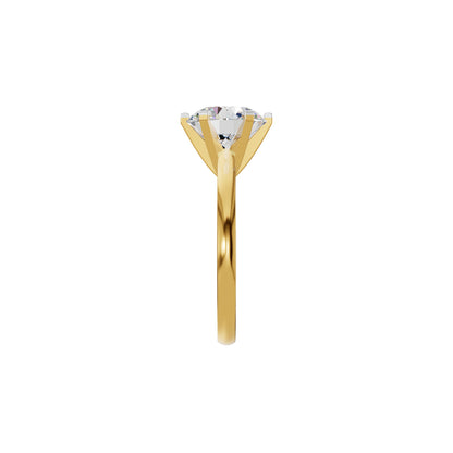Radiant Allure Diamond Ring 18 KT / Yellow Gold / 18