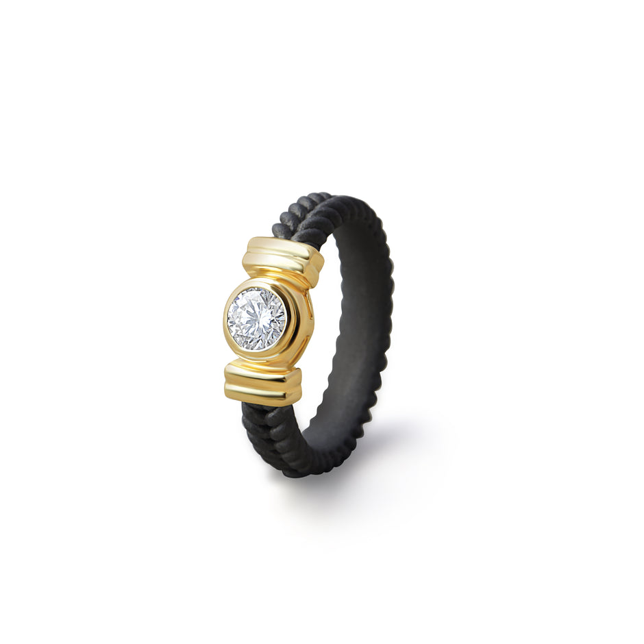 Rope Textured Titanium Ring