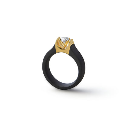 Classic Bezel Titanium Ring