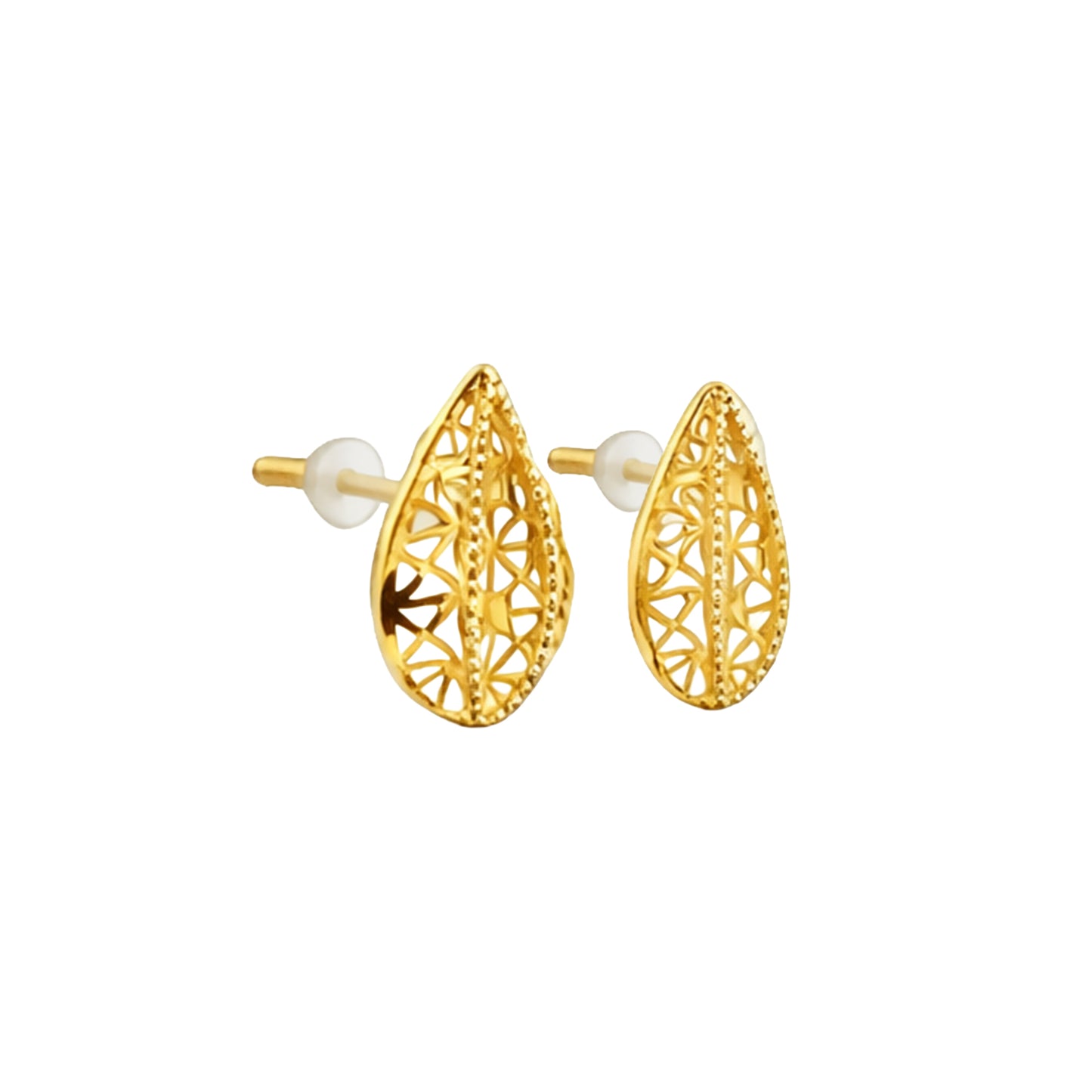 Intricate Filigree Gold Earrings