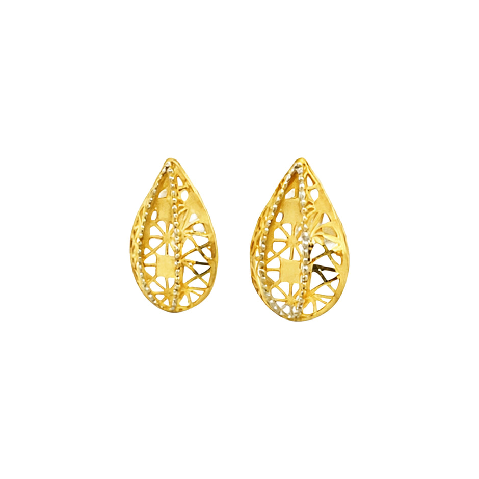 Intricate Filigree Gold Earrings
