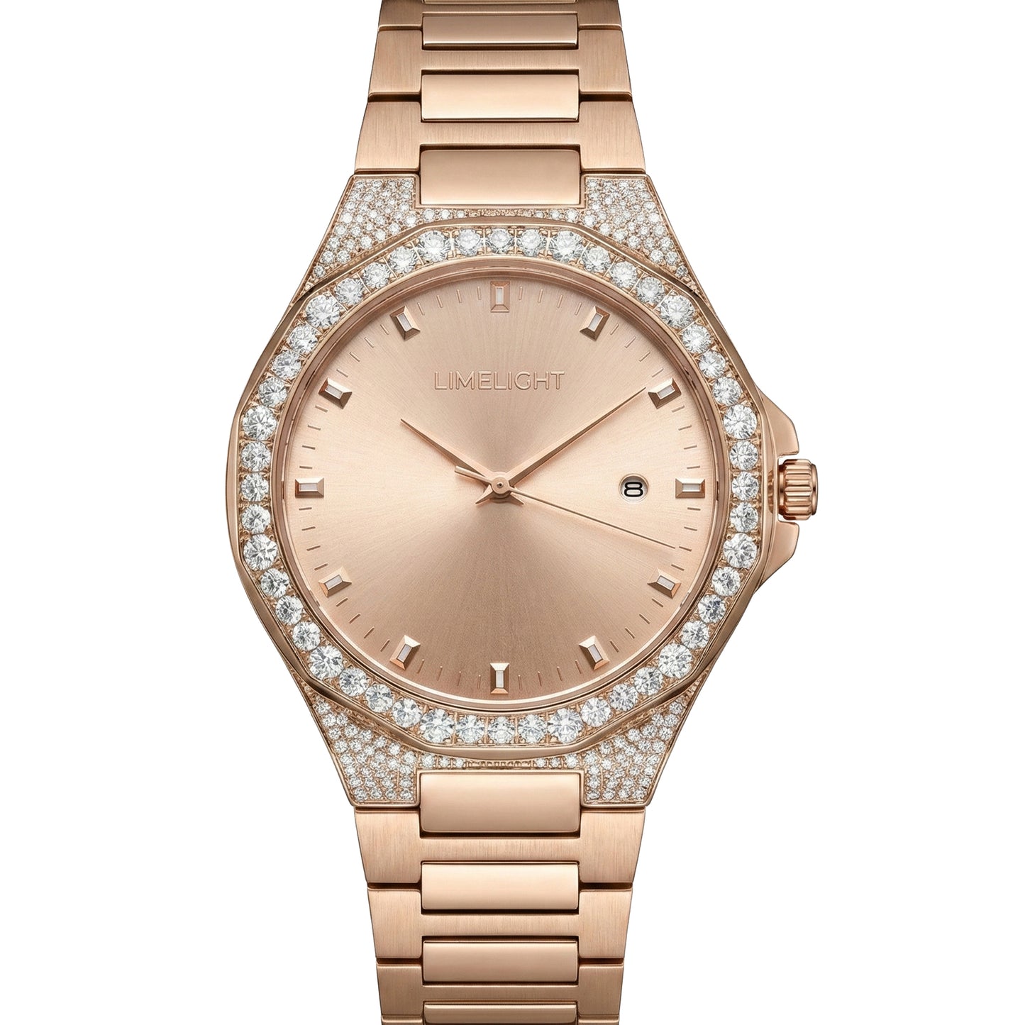 Gradiant Lustre, 41MM Round Case, Quartz Analogue Watch with Metal Strap for Men, 50M Water Resistance