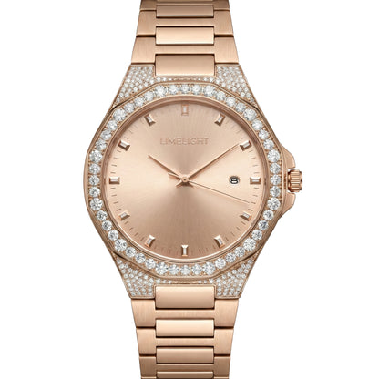 Gradiant Lustre, 41MM Round Case, Quartz Analogue Watch with Metal Strap for Men, 50M Water Resistance
