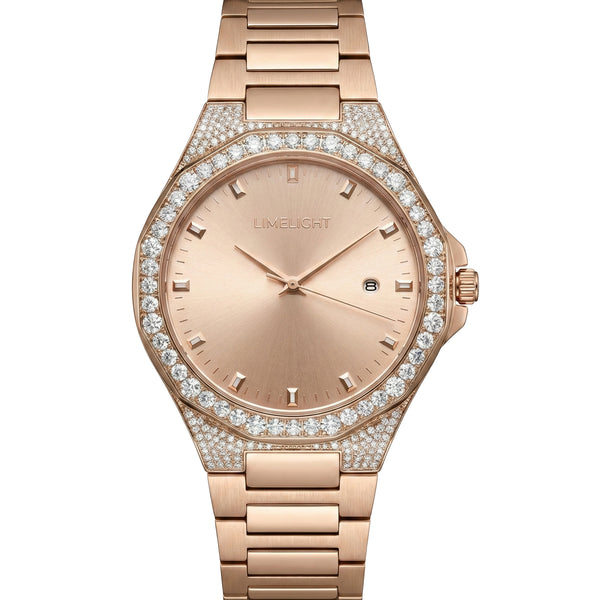 Gradiant Lustre, 41MM Round Case, Quartz Analogue Watch with Metal Strap for Men, 50M Water Resistance