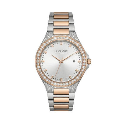 Classic Aveline, 34MM Round Case, Quartz Analogue Watch with Metal Strap for Women, 50M Water Resistance