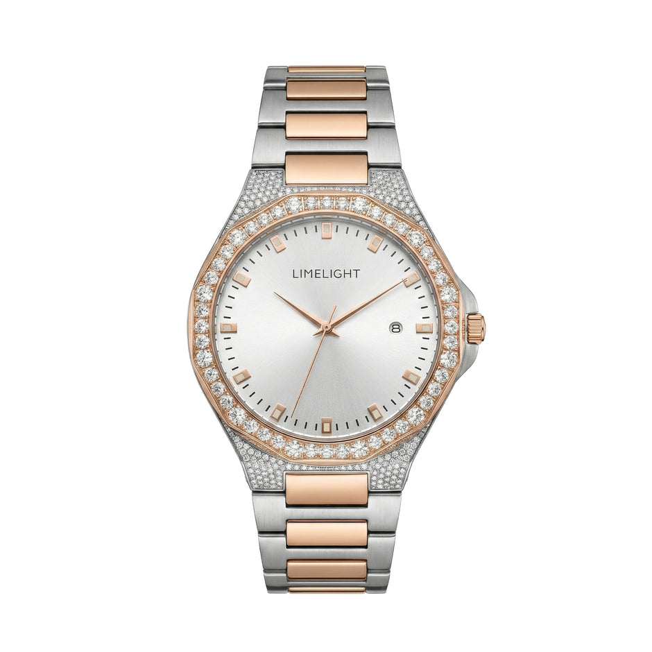 Classic Aveline, 34MM Round Case, Quartz Analogue Watch with Metal Strap for Women, 50M Water Resistance