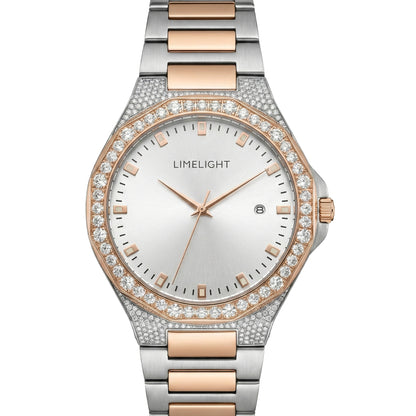 Gradiant Lustre, 41MM Round Case, Quartz Analogue Watch with Metal Strap for Men, 50M Water Resistance