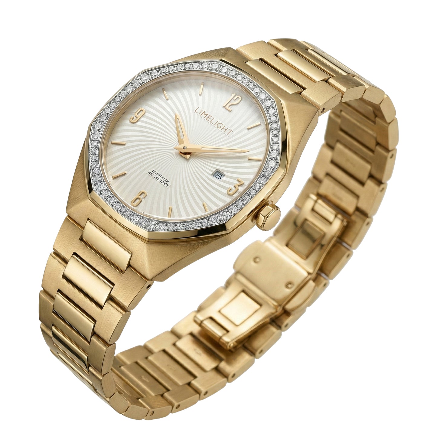 Sunray Series, 42MM Round Case, Two Toned Quartz Analogue Watch with Metal Band for Men, 50M Water Resistance