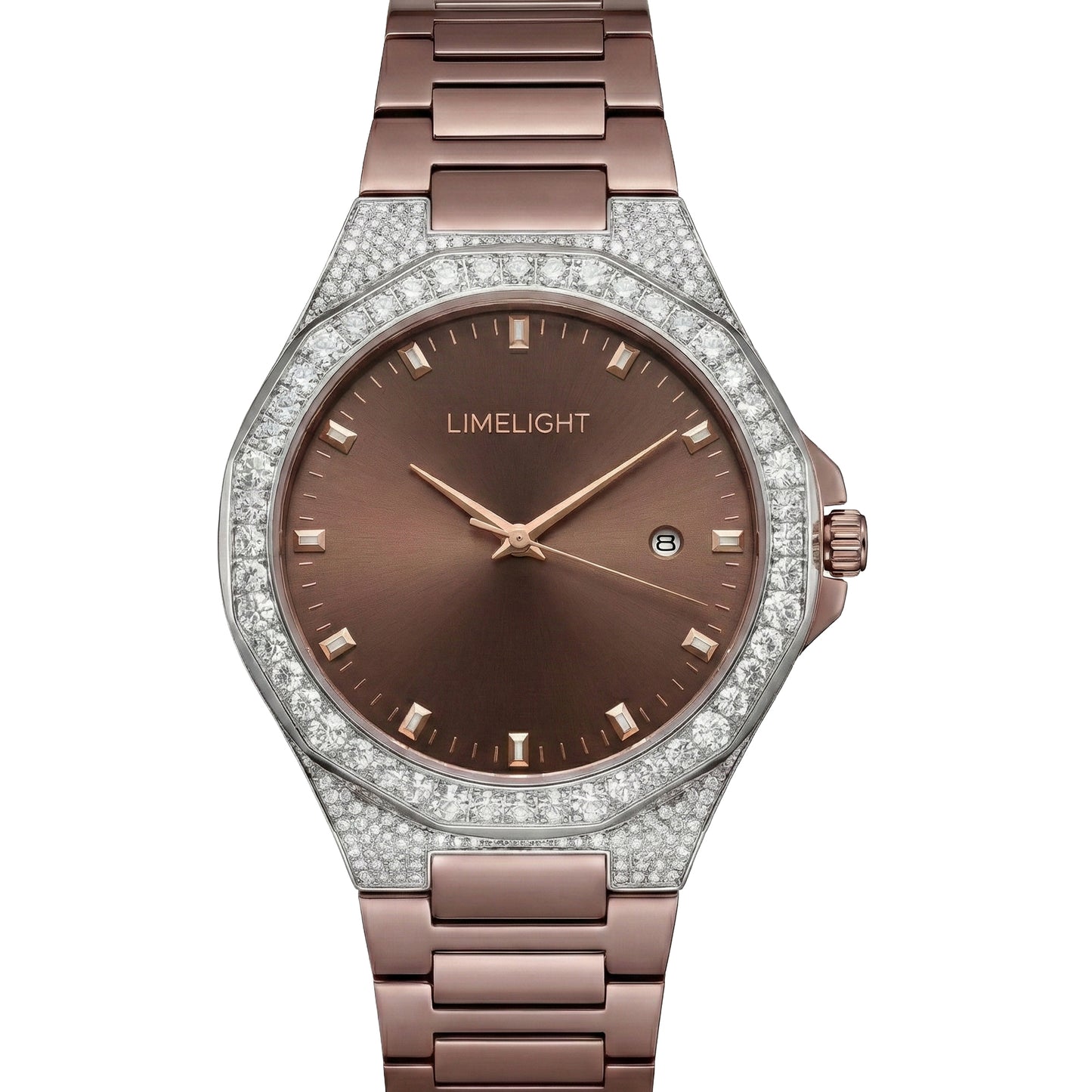 Gradiant Lustre, 41MM Round Case, Quartz Analogue Watch with Metal Strap for Men, 50M Water Resistance