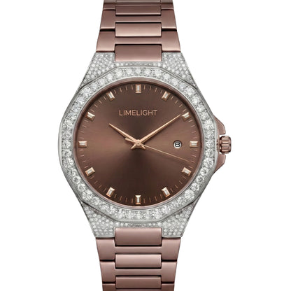 Gradiant Lustre, 41MM Round Case, Quartz Analogue Watch with Metal Strap for Men, 50M Water Resistance