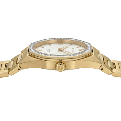 Sunray Series, 42MM Round Case, Two Toned Quartz Analogue Watch with Metal Band for Men, 50M Water Resistance
