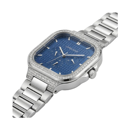 Meridian, 39MM Square Case, Quartz Analogue Watch with Metal Strap for Men, 50M Water Resistance