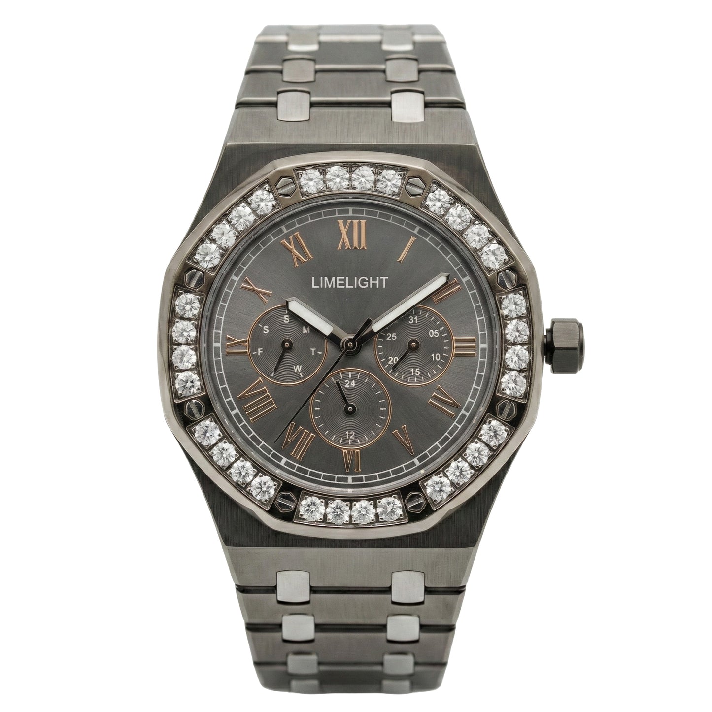 Octavia Royale, 42MM Round Case, Quartz Analogue Watch with Metal Strap for Men, 50 MM Water Resistance