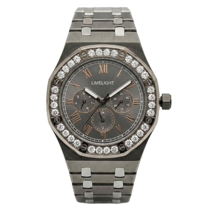 Octavia Royale, 42MM Round Case, Quartz Analogue Watch with Metal Strap for Men, 50 MM Water Resistance