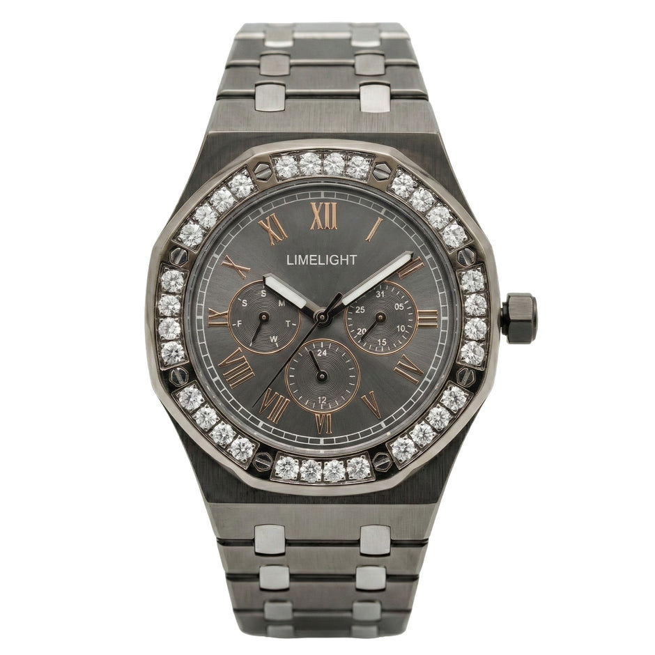 Octavia Royale, 42MM Round Case, Quartz Analogue Watch with Metal Strap for Men, 50 MM Water Resistance