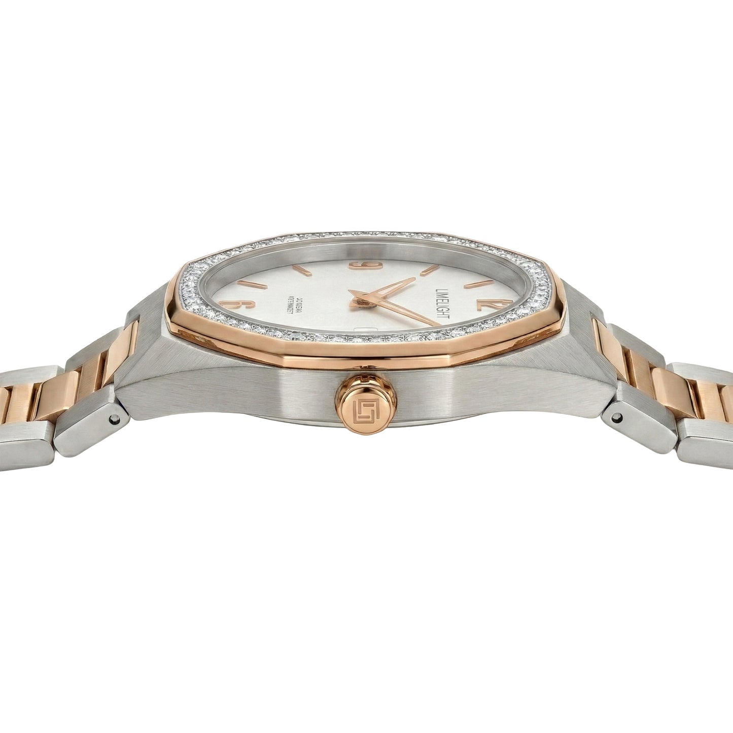 Sunray Series, 42MM Round Case, Two Toned Quartz Analogue Watch with Metal Band for Men, 50M Water Resistance