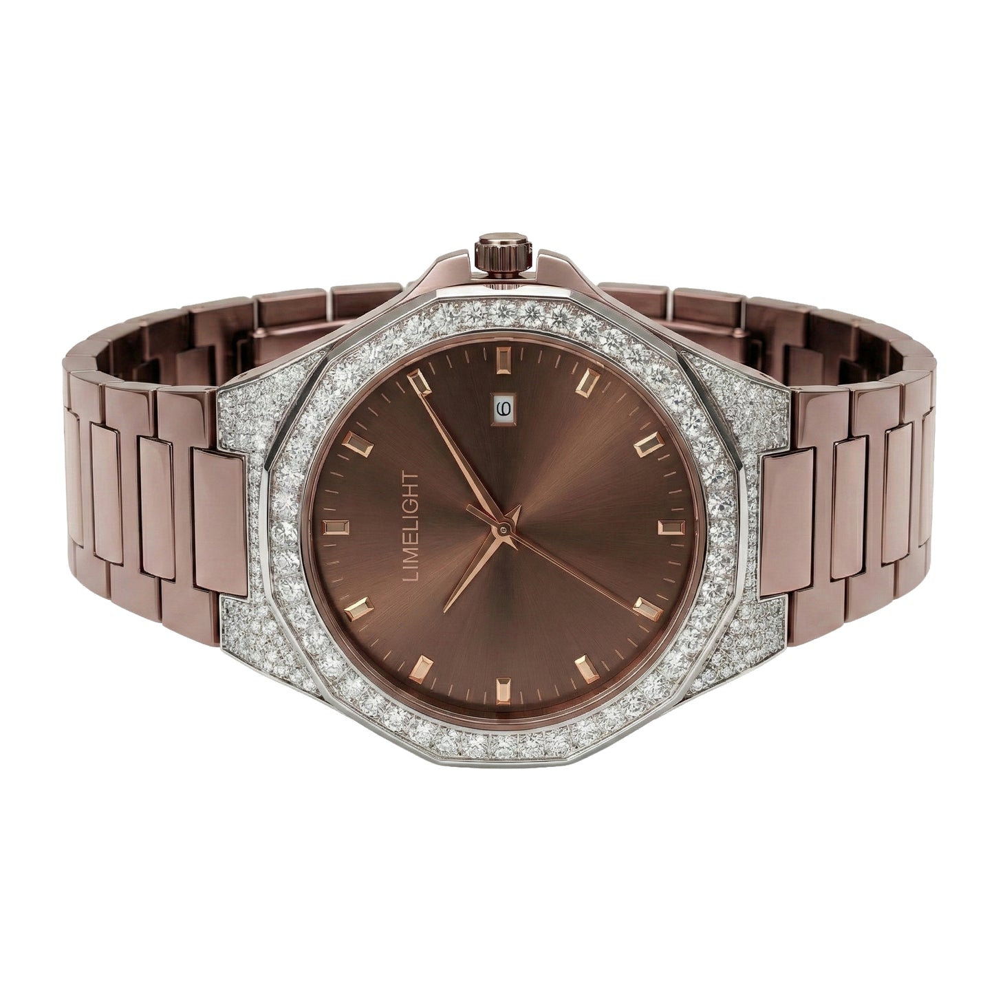Gradiant Lustre, 41MM Round Case, Quartz Analogue Watch with Metal Strap for Men, 50M Water Resistance