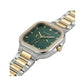 Meridian, 39MM Square Case, Quartz Analogue Watch with Metal Strap for Men, 50M Water Resistance