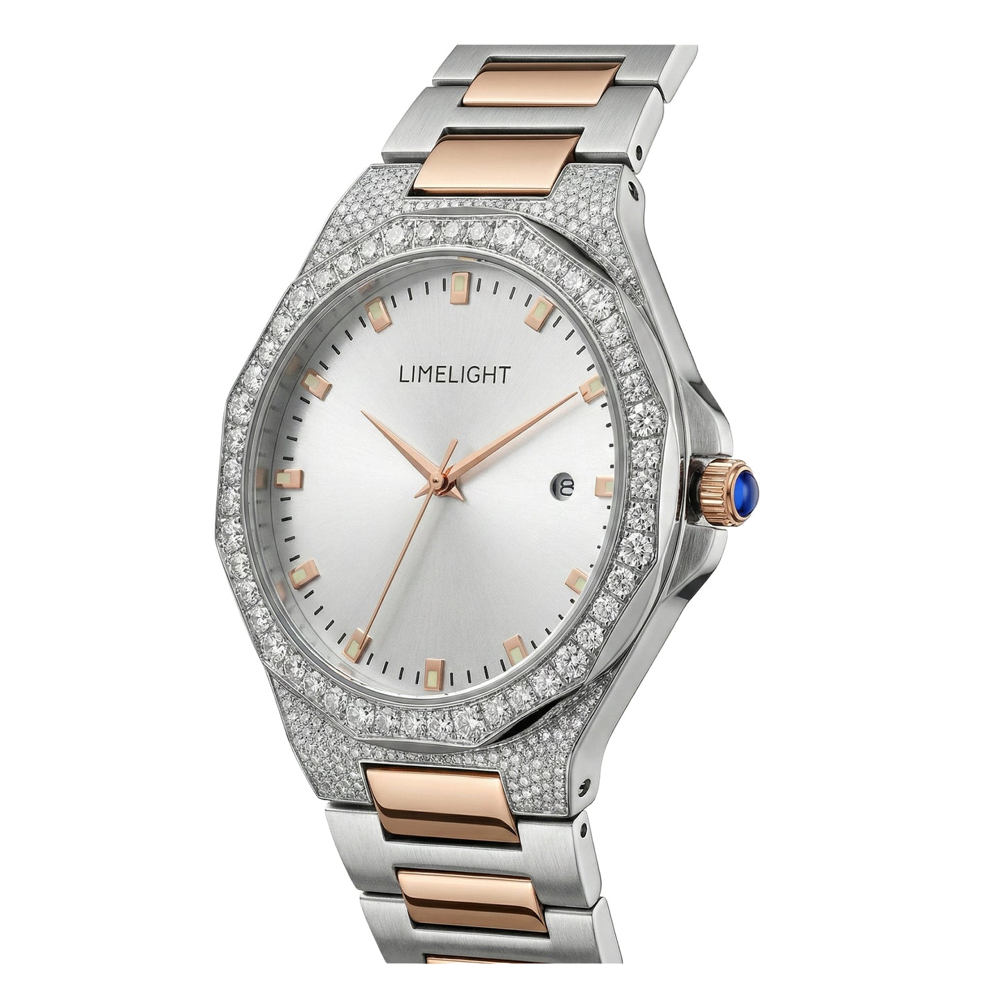 Gradiant Lustre, 41MM Round Case, Quartz Analogue Watch with Metal Strap for Men, 50M Water Resistance