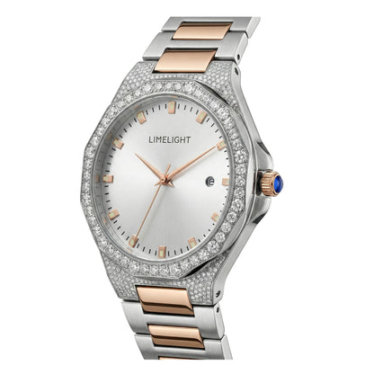 Gradiant Lustre, 41MM Round Case, Quartz Analogue Watch with Metal Strap for Men, 50M Water Resistance