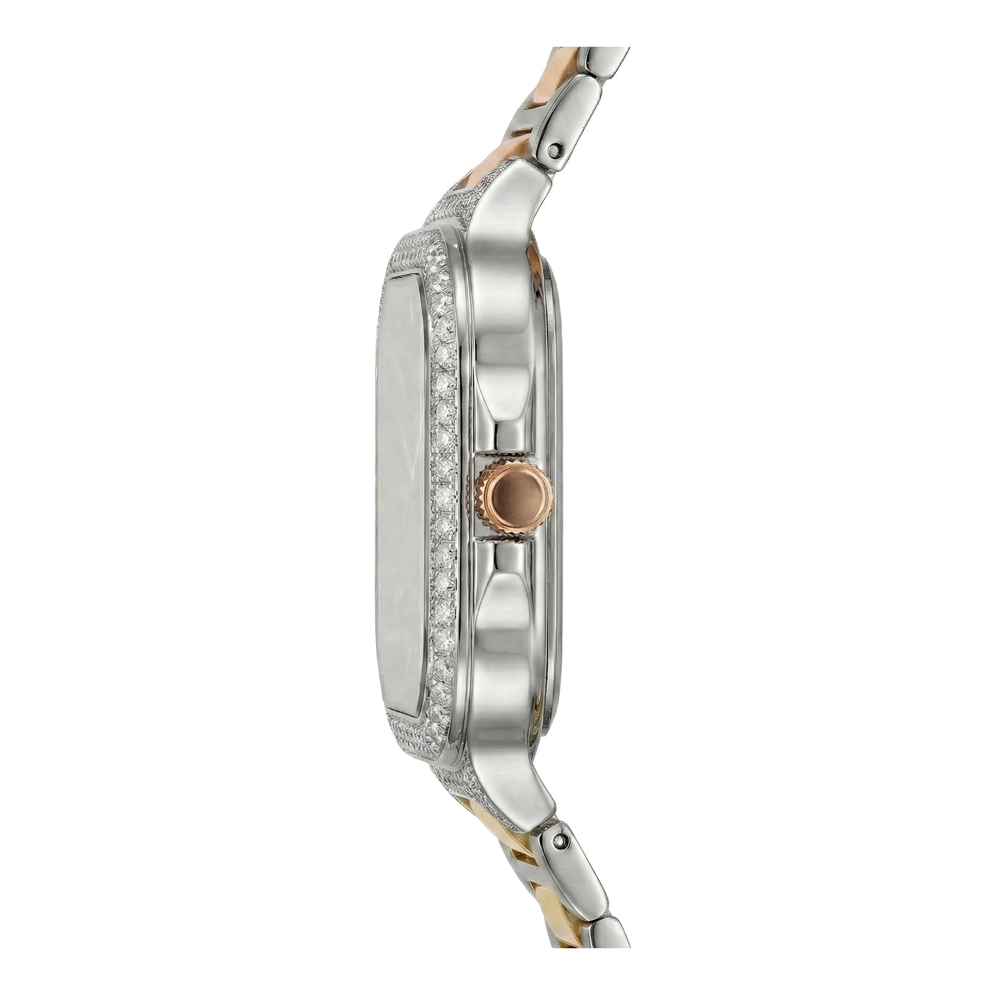 Meridian, 39MM Square Case, Quartz Analogue Watch with Metal Strap for Men, 50M Water Resistance