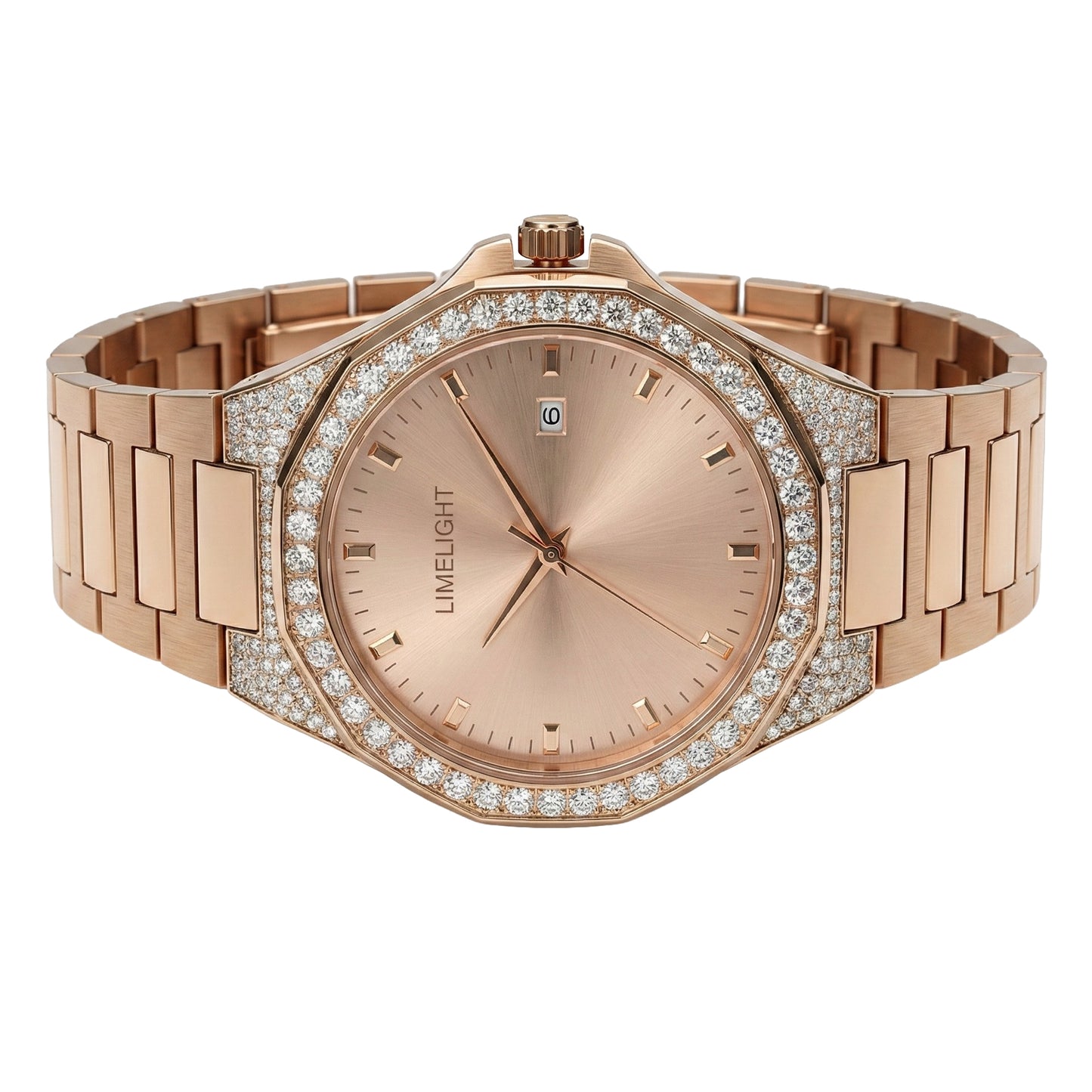 Gradiant Lustre, 41MM Round Case, Quartz Analogue Watch with Metal Strap for Men, 50M Water Resistance
