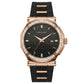 Pinstripe Baguette Edition, 43MM Round Case, Quartz Analogue Watch with Silicon Strap for Men, 50M Water Resistance
