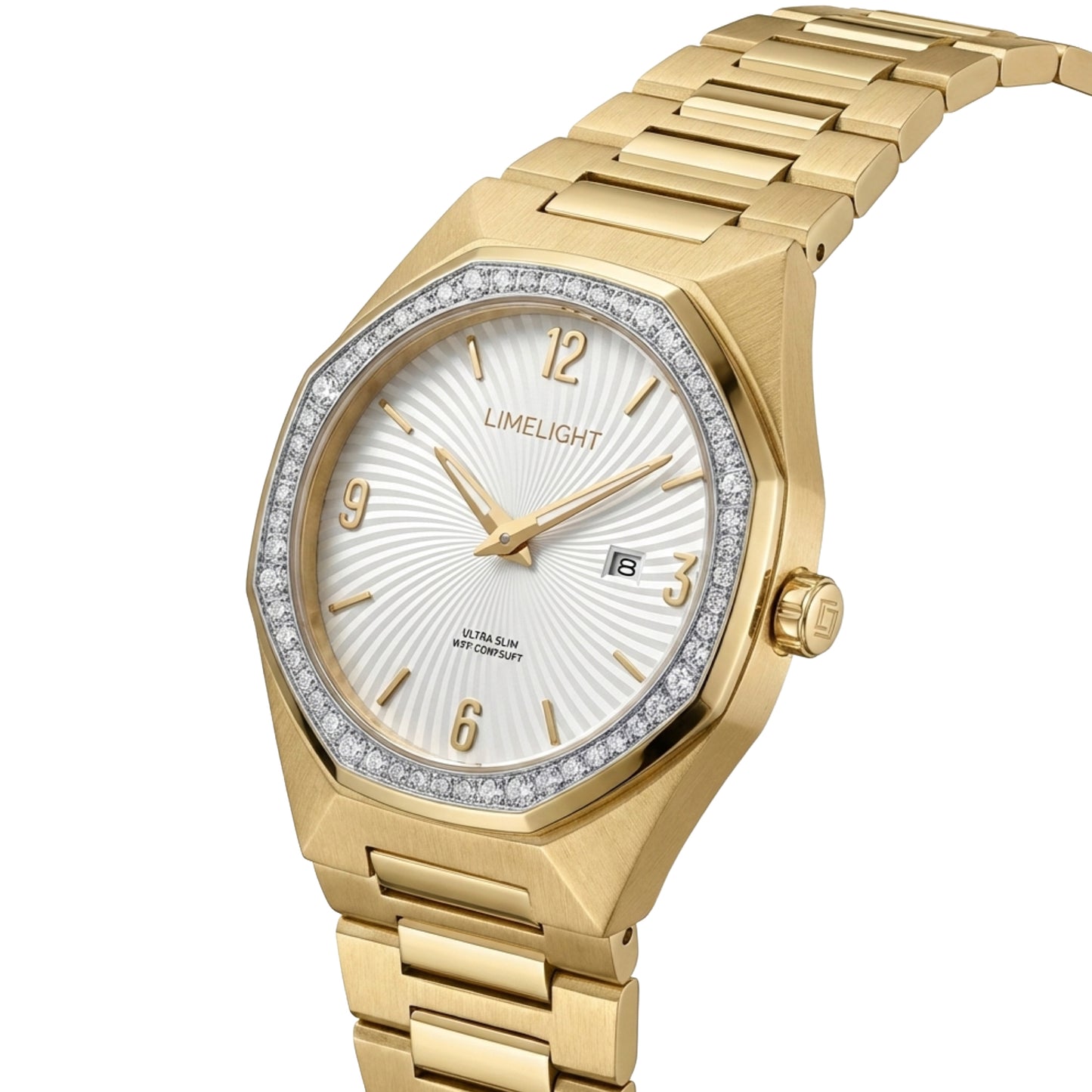 Sunray Series, 42MM Round Case, Two Toned Quartz Analogue Watch with Metal Band for Men, 50M Water Resistance