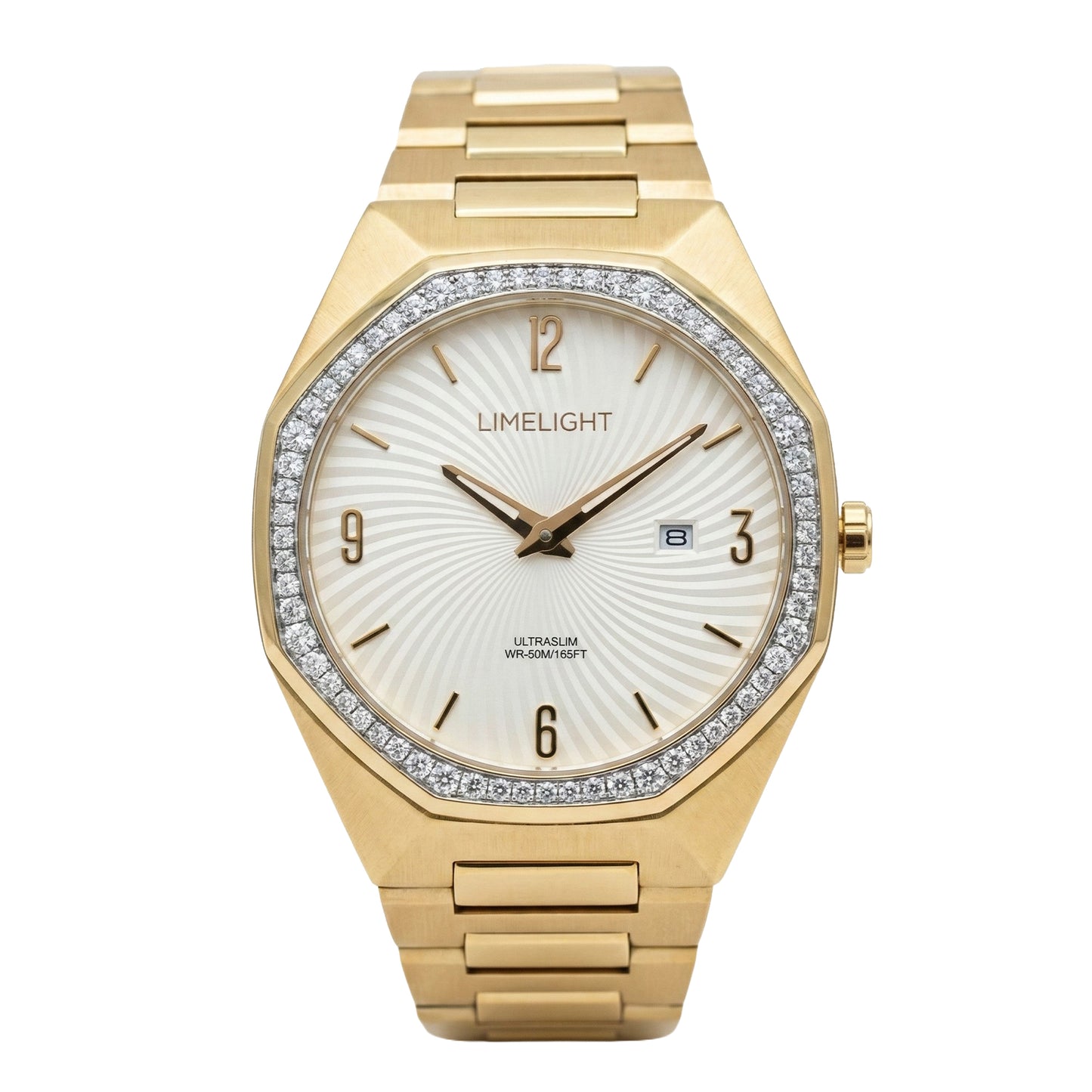 Sunray Series, 42MM Round Case, Two Toned Quartz Analogue Watch with Metal Band for Men, 50M Water Resistance