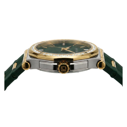 Pinstripe Baguette Edition, 43MM Round Case, Quartz Analogue Watch with Silicon Strap for Men, 50M Water Resistance