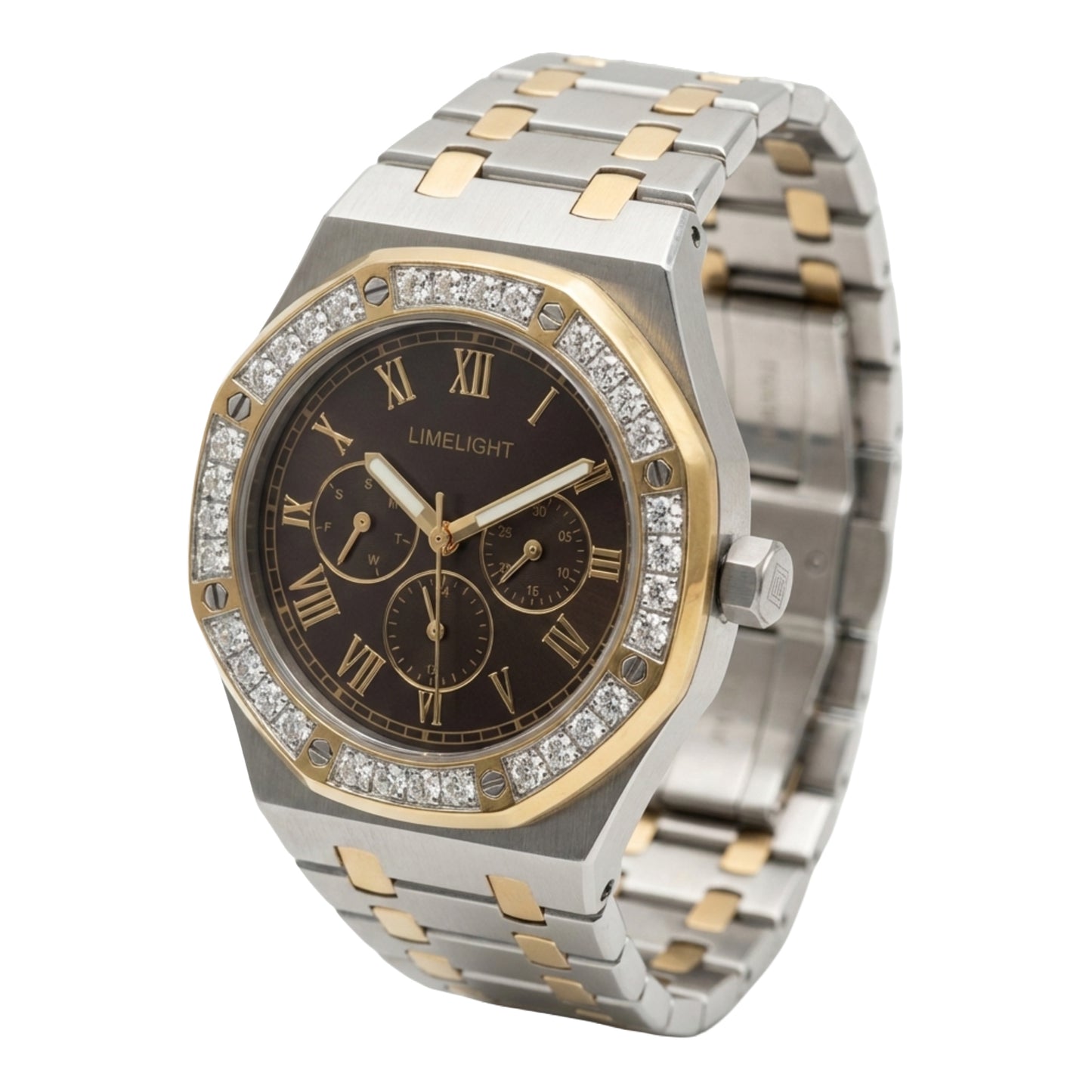 Octavia Royale, 42MM Round Case, Quartz Analogue Watch with Metal Strap for Men, 50 MM Water Resistance