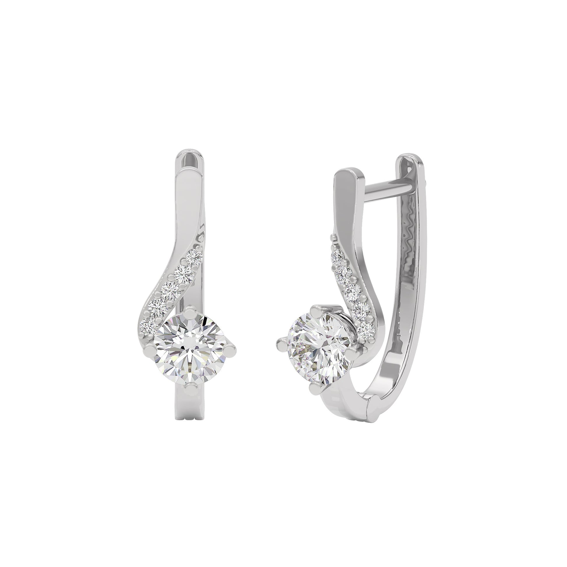 Purity Whisper Diamond Studs 18 KT / White Gold