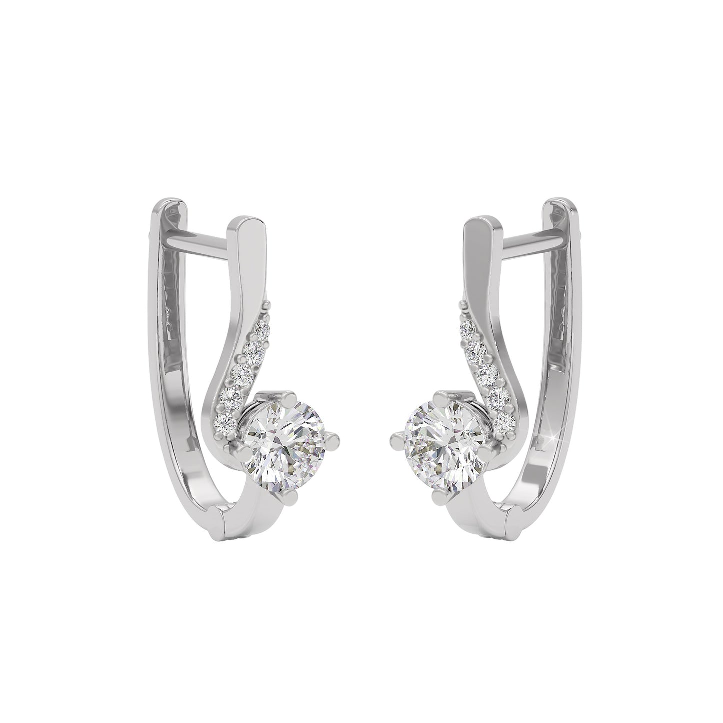 Purity Whisper Diamond Studs 18 KT / White Gold