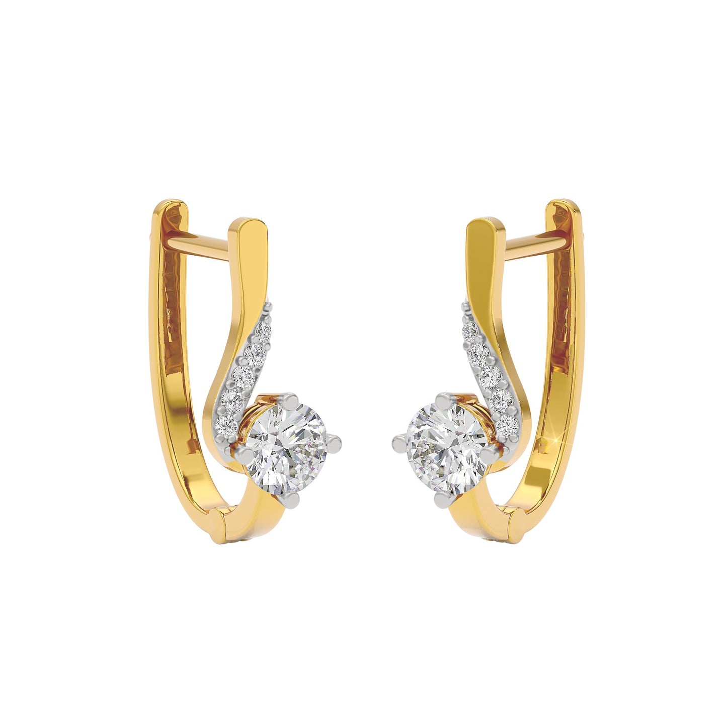 Purity Whisper Diamond Studs 18 KT / Yellow Gold