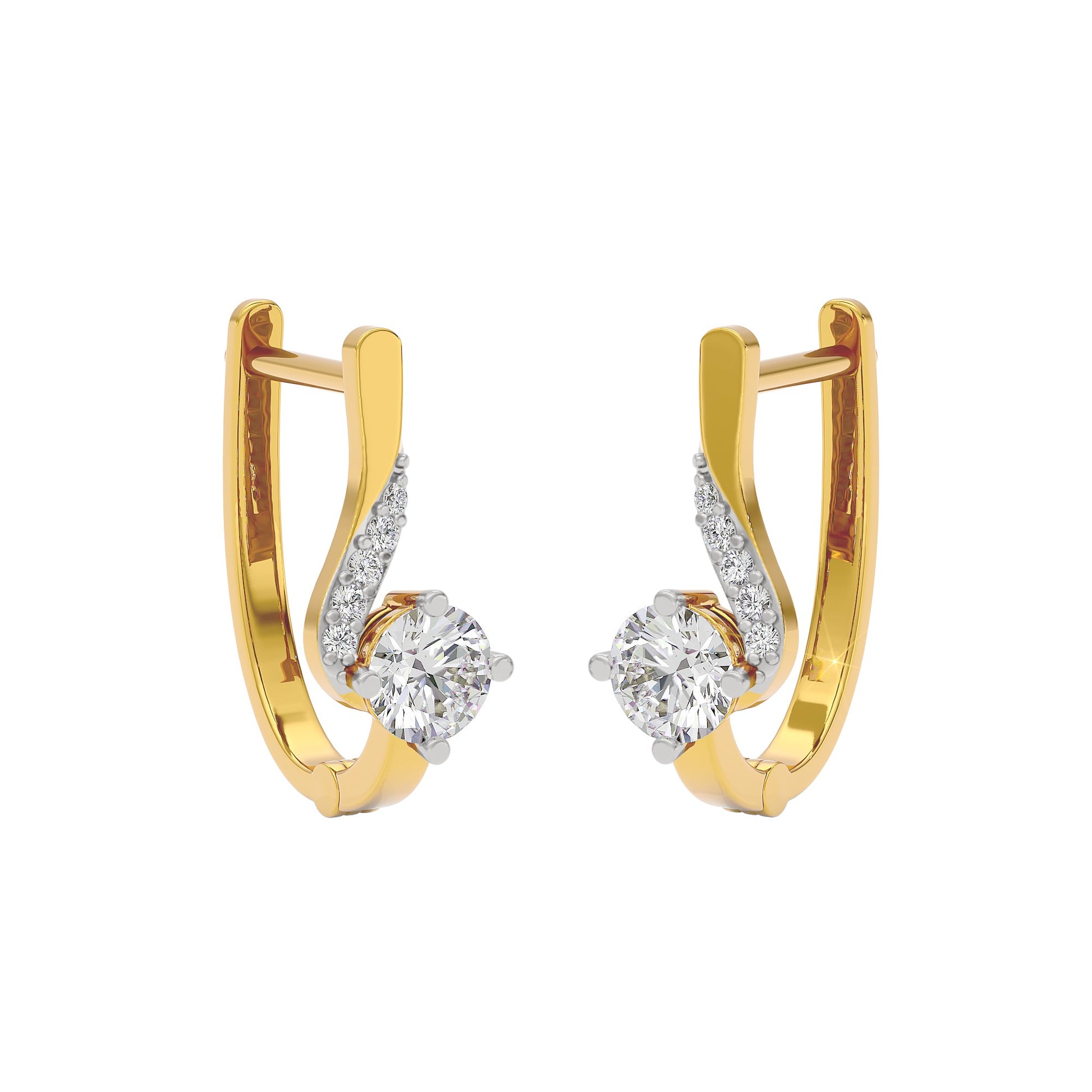 Purity Whisper Diamond Studs 18 KT / Yellow Gold