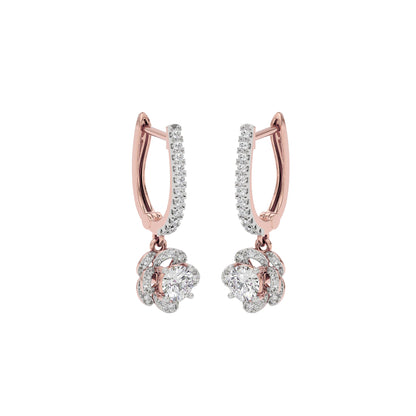 Luxe Sparkle Diamond Earrings 18 KT / Rose Gold