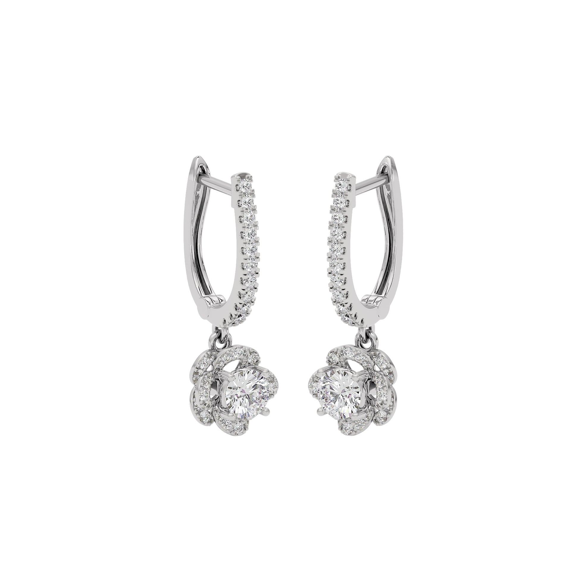 Luxe Sparkle Diamond Earrings 18 KT / White Gold