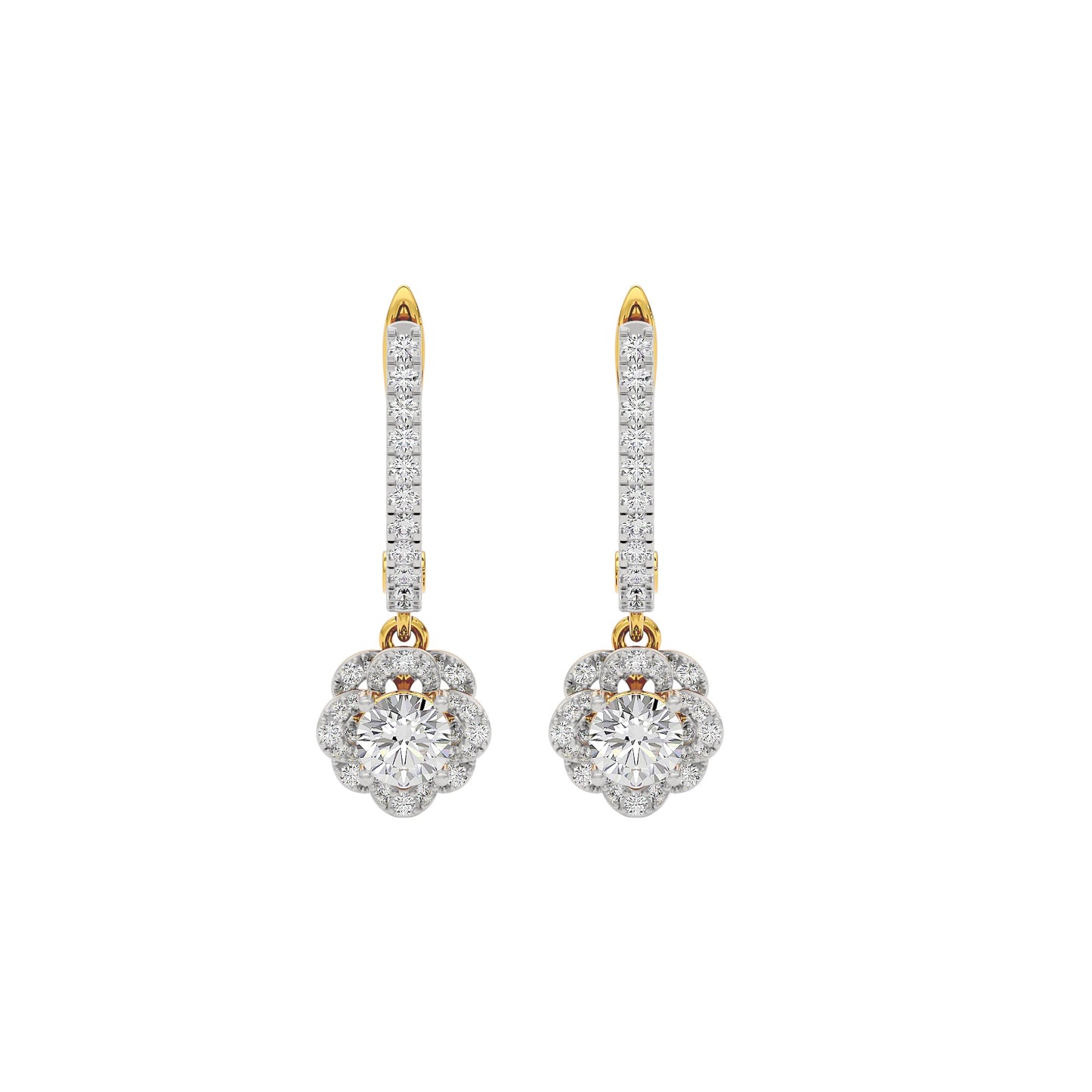 Luxe Sparkle Diamond Earrings 18 KT / Yellow Gold