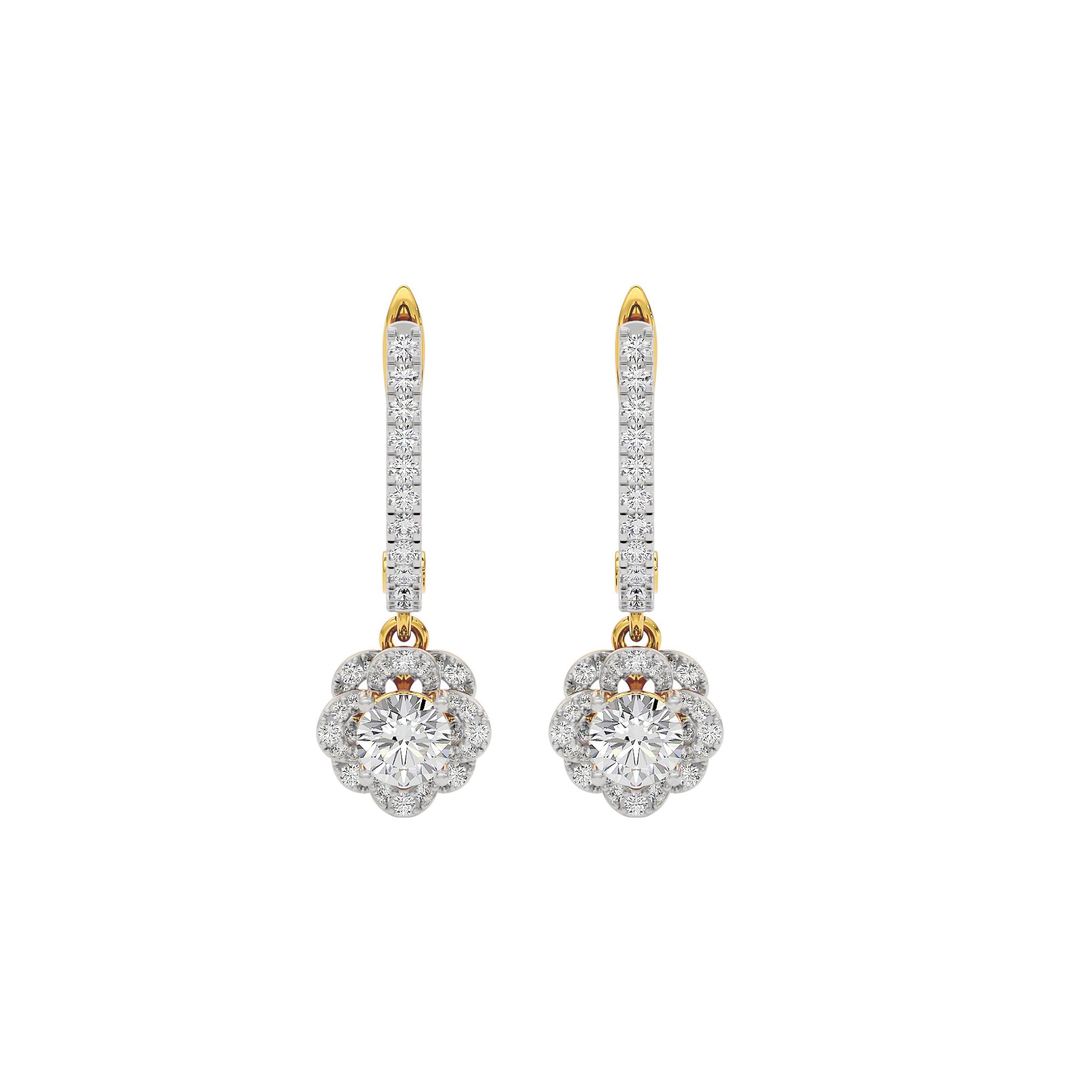 Luxe Sparkle Diamond Earrings 18 KT / Yellow Gold