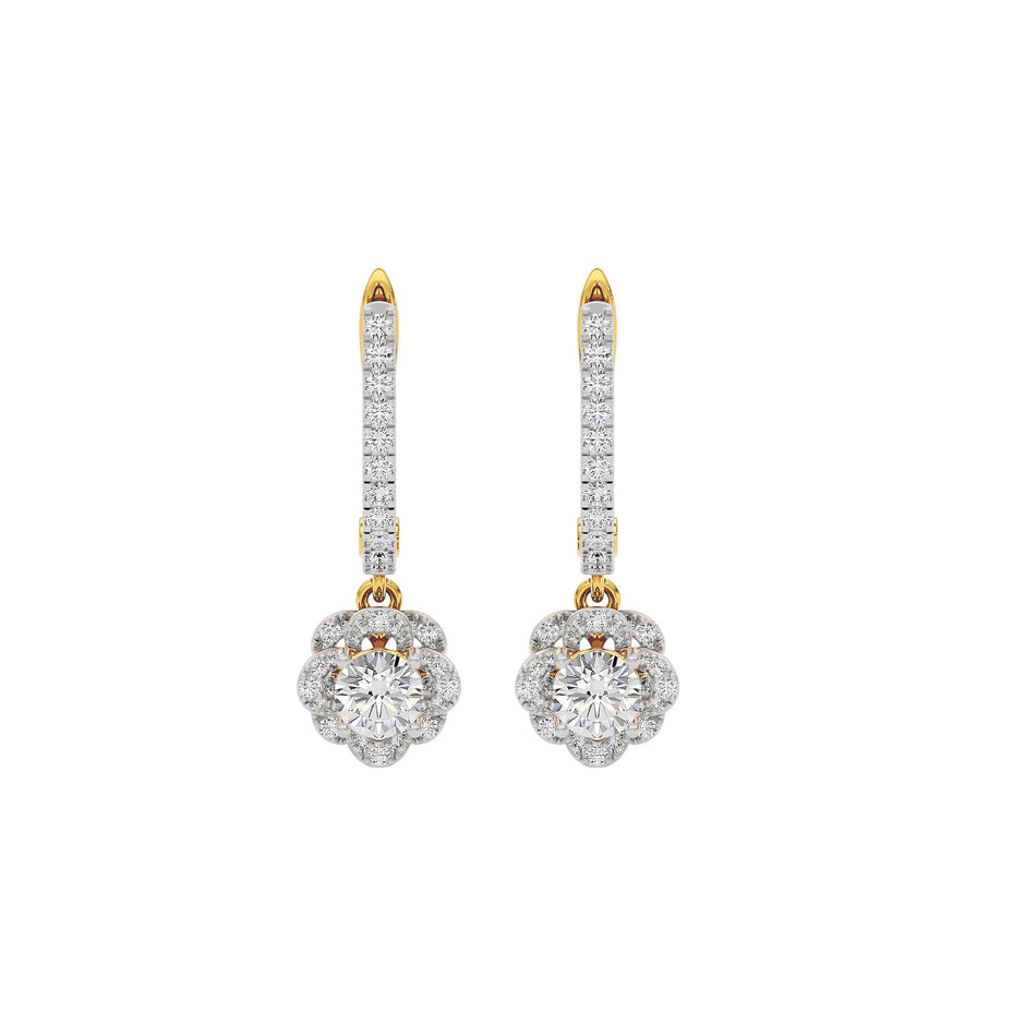 Luxe Sparkle Diamond Earrings 18 KT / Yellow Gold