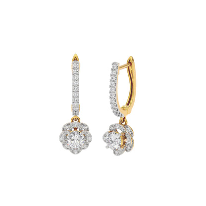 Luxe Sparkle Diamond Earrings 18 KT / Yellow Gold